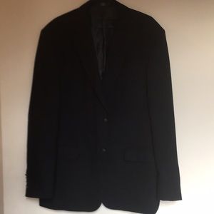 Gazaba Milano 2 Button Black Blazer - Wool Blend